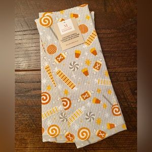 Halloween Candy Kitchen Towel Set By Martha Stewart, Candy Corn Kitchen Towels